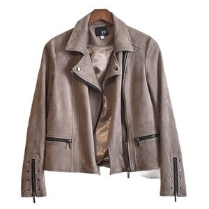 NWOT Kut From The Kloth Faux Suede Drape Moto Jacket Sz S